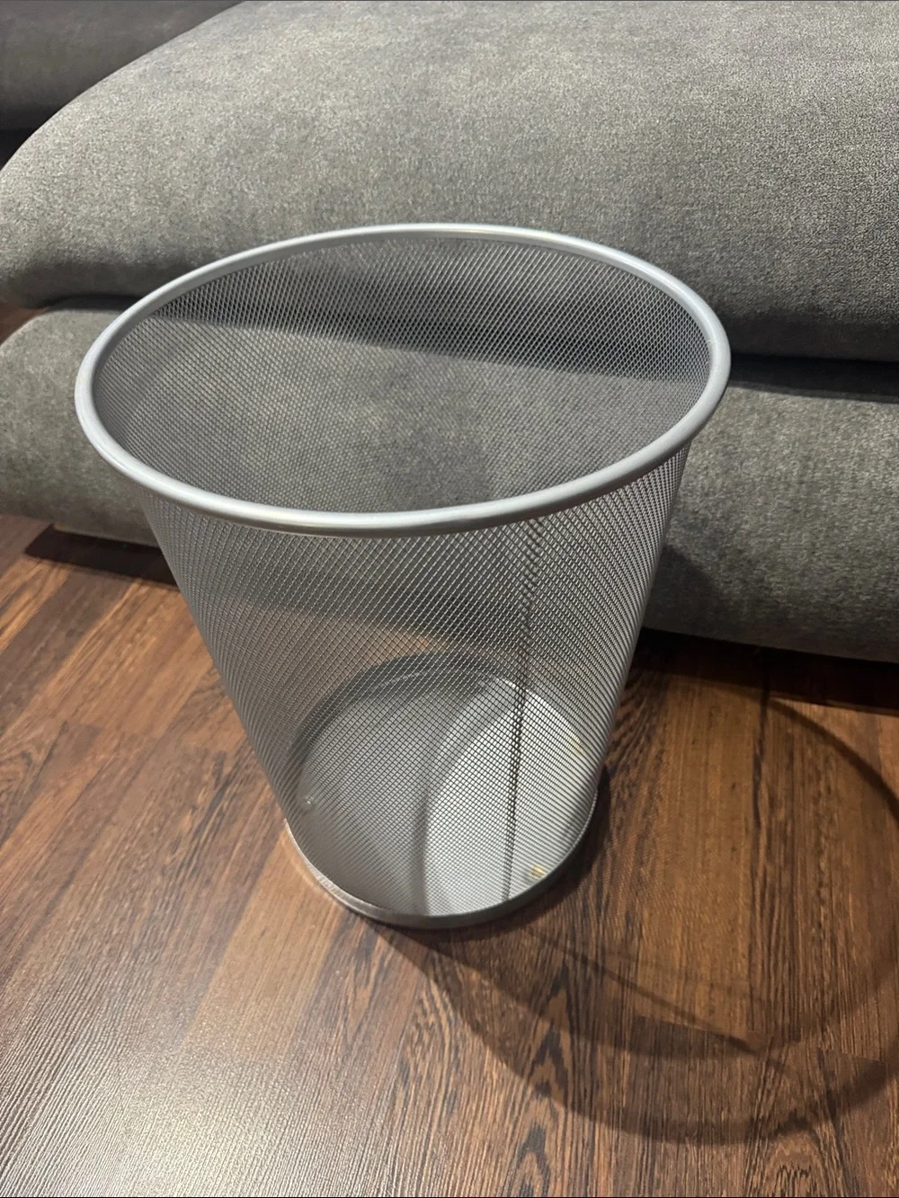 IKEA Silver Mesh Round Wastebasket